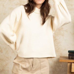 Cream Mock Neck Sweater